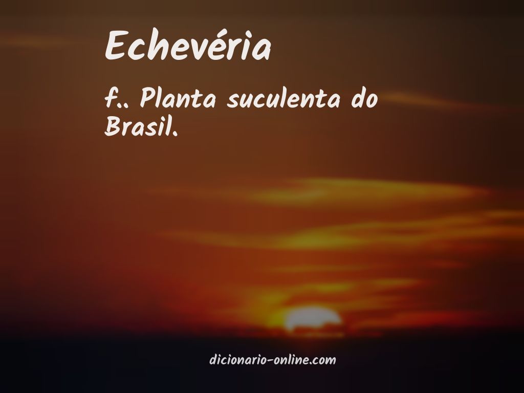 Significado de echevéria