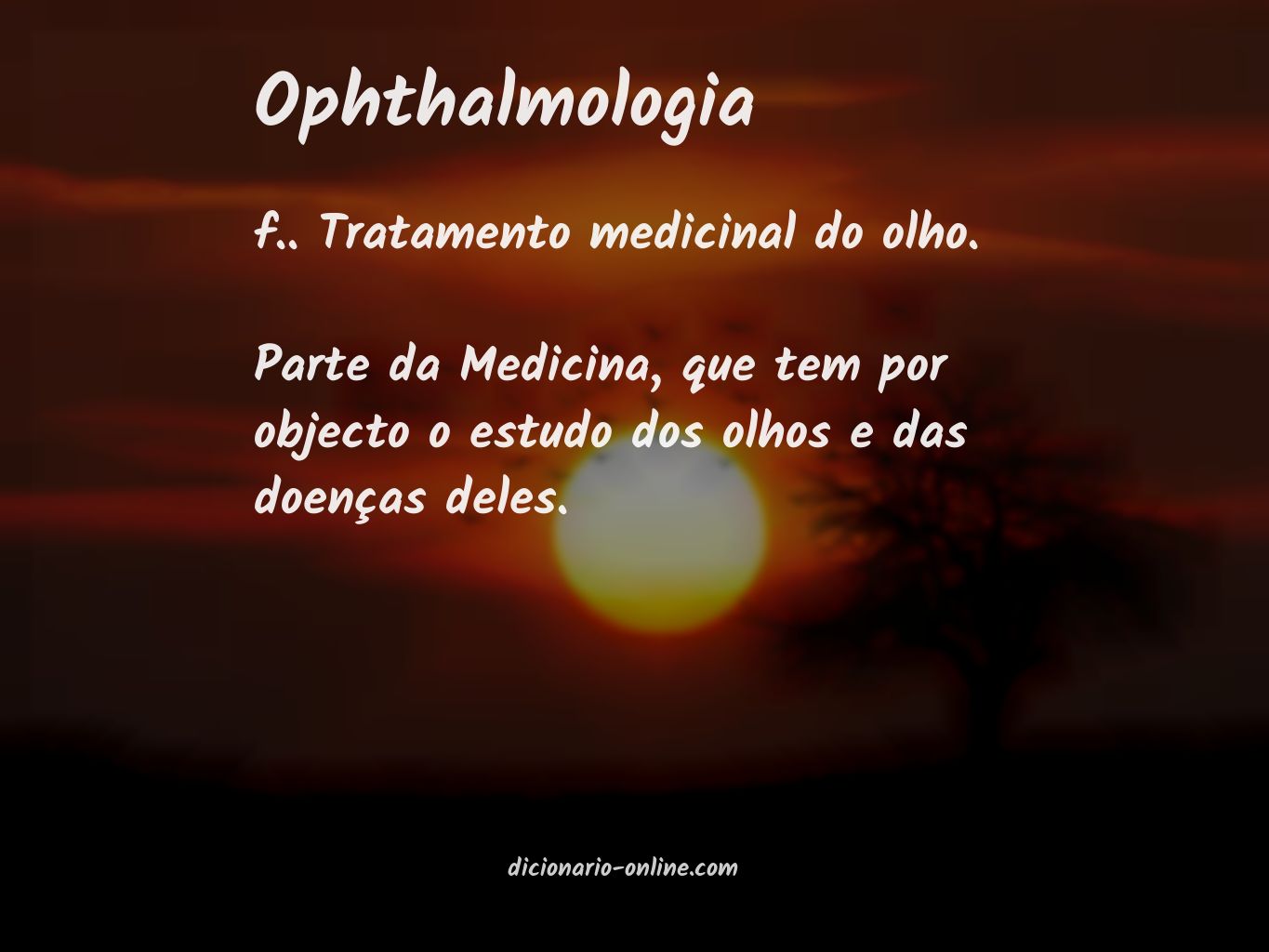 Significado de ophthalmologia
