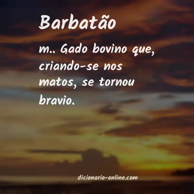 Significado de barbatão