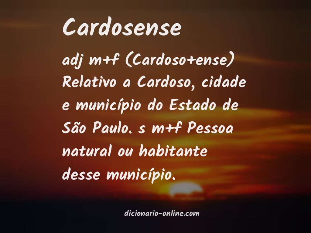 Significado de cardosense