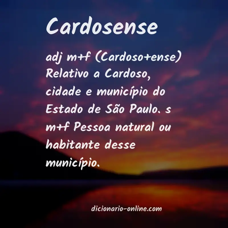 Significado de cardosense