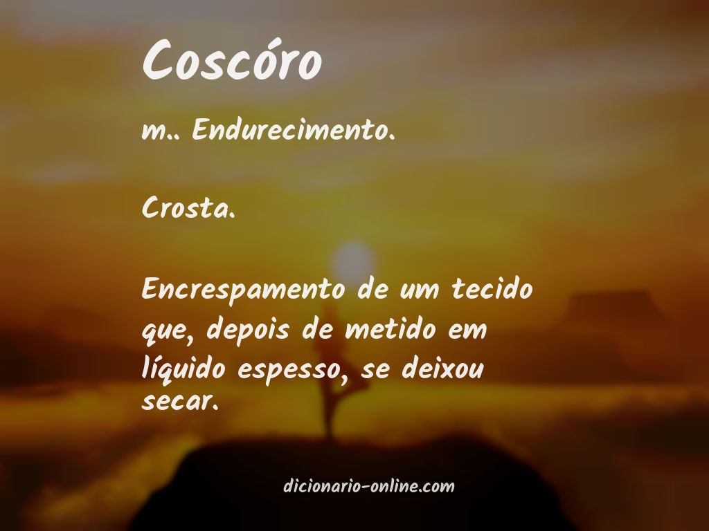 Significado de coscóro