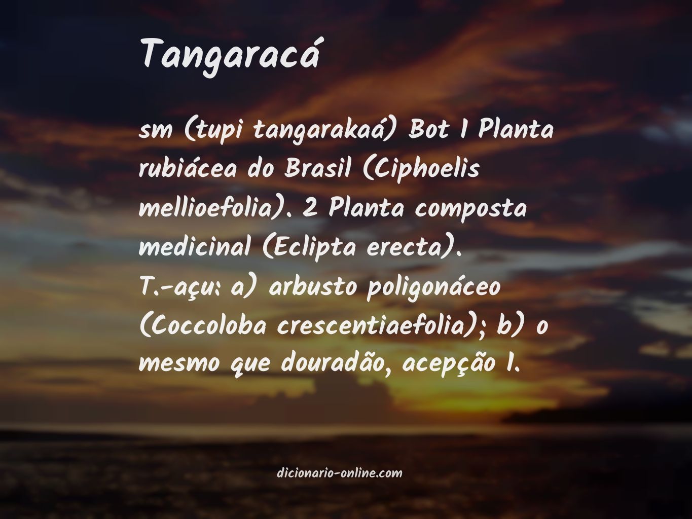 Significado de tangaracá