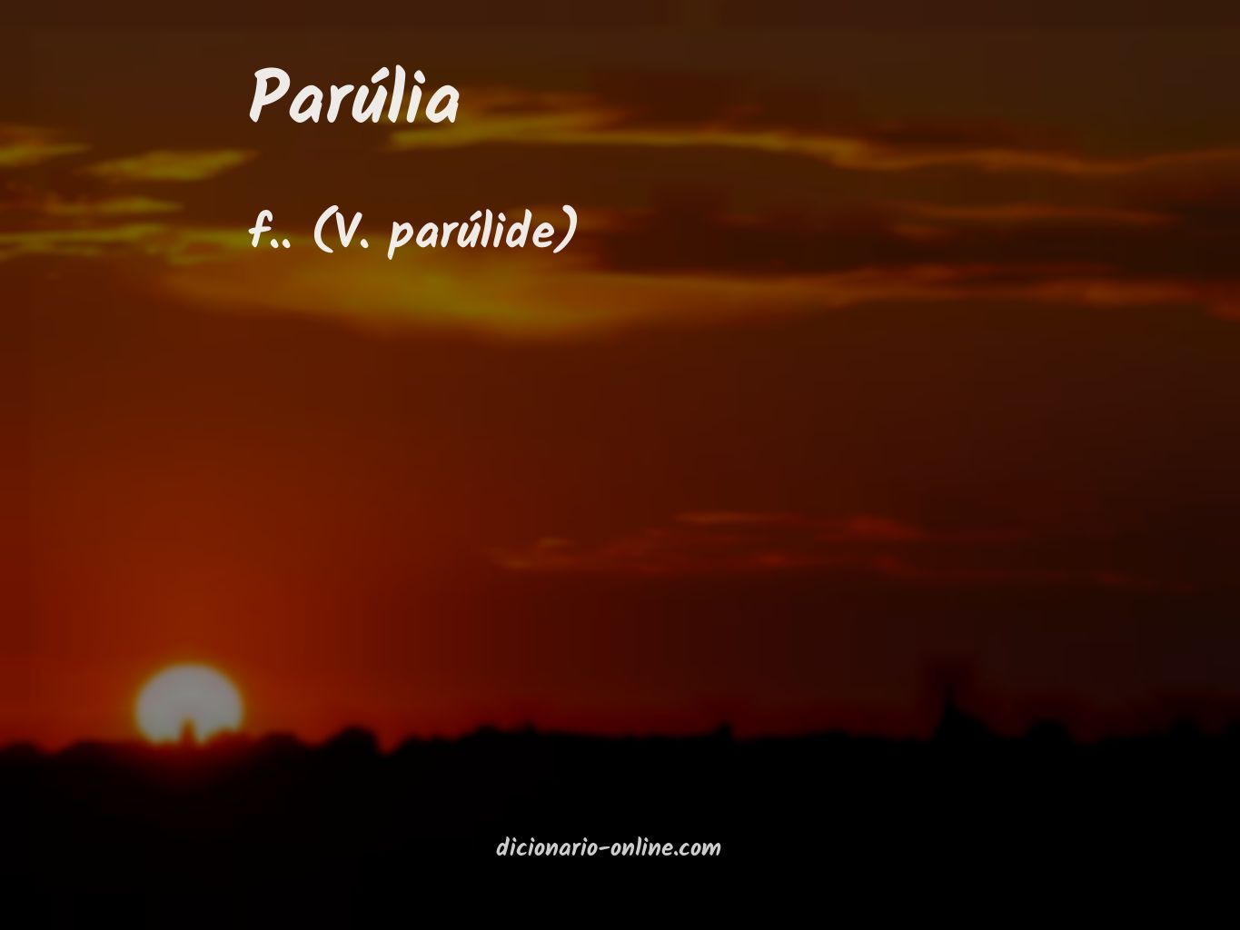 Significado de parúlia