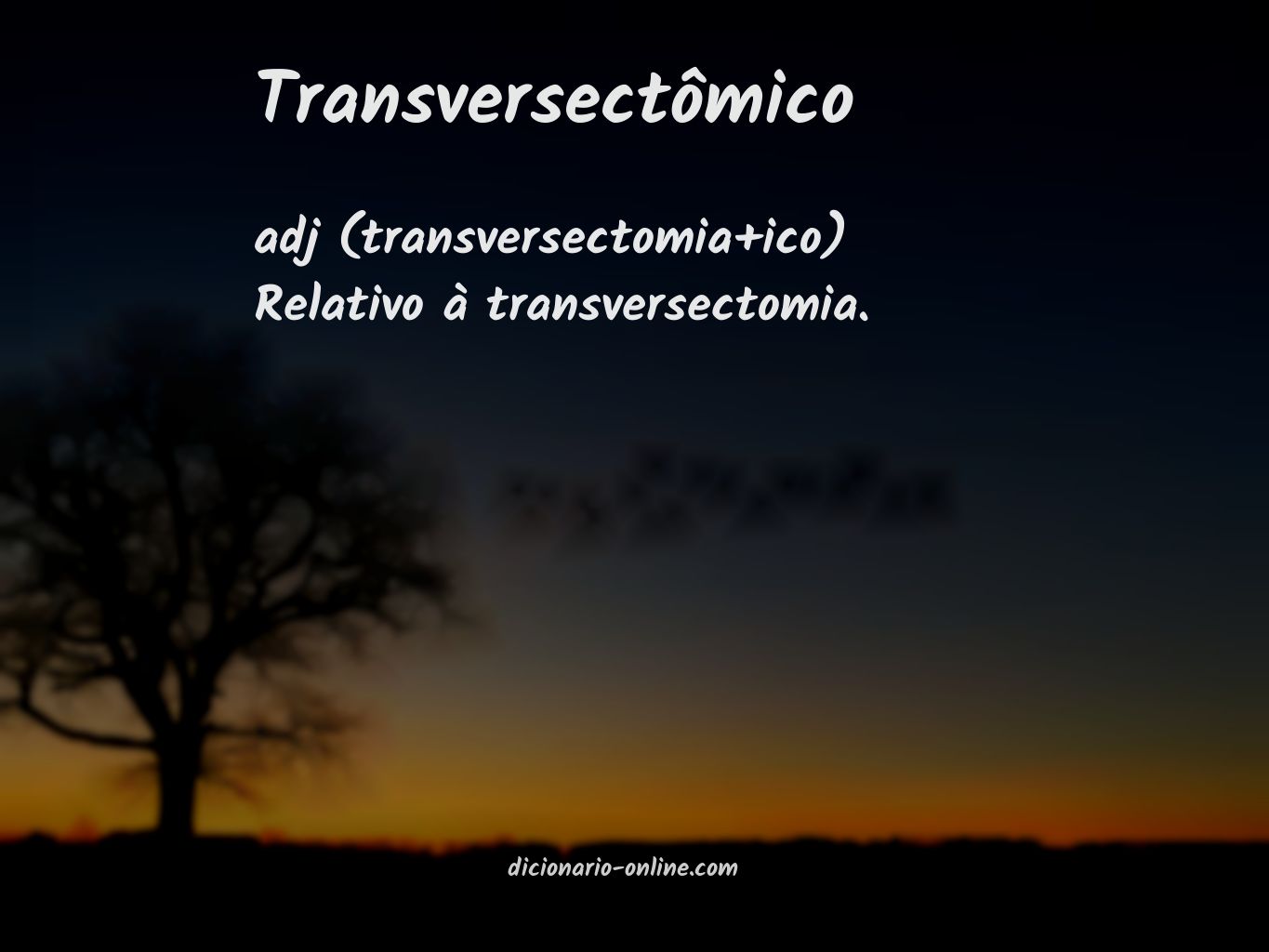 Significado de transversectômico