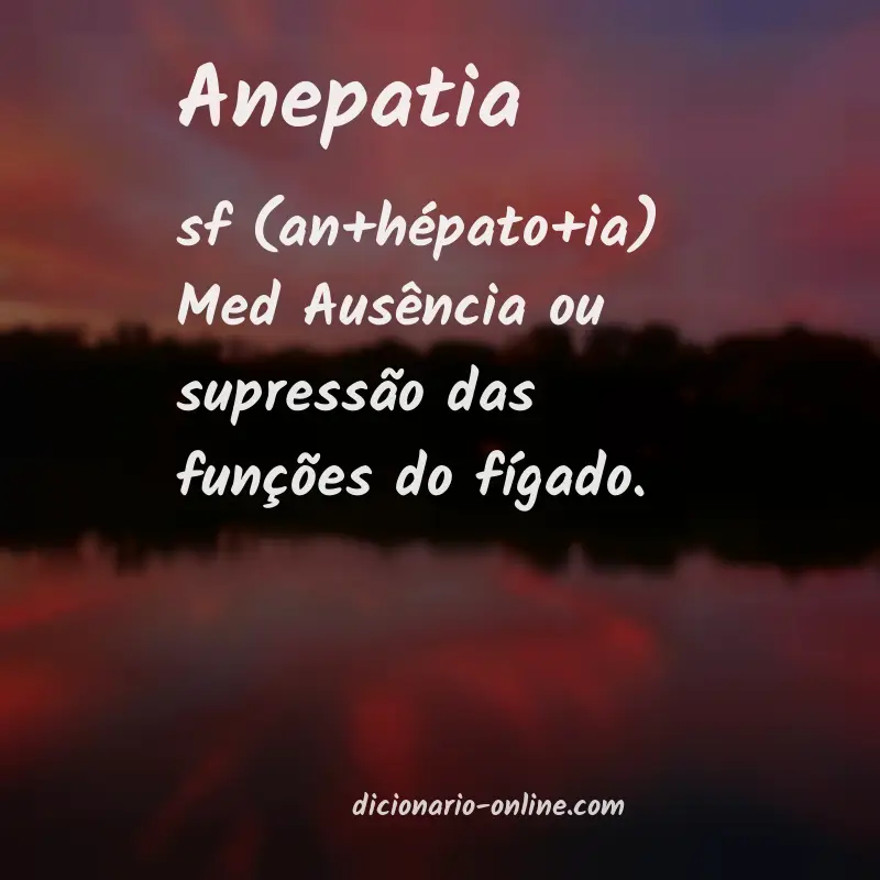 Significado de anepatia