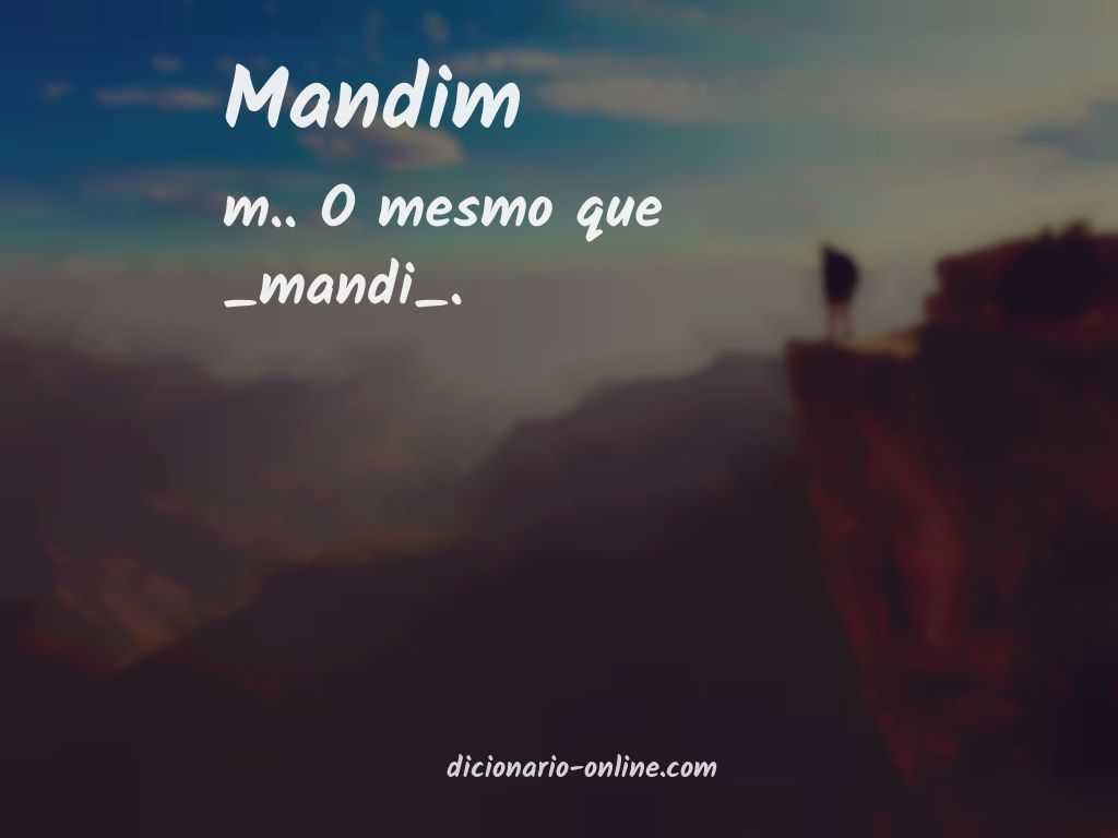 Significado de mandim