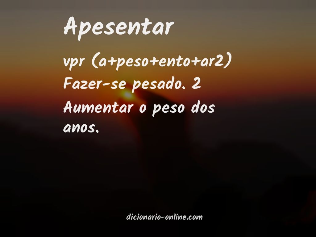 Significado de apesentar