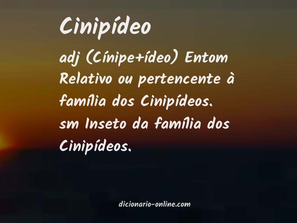 Significado de cinipídeo