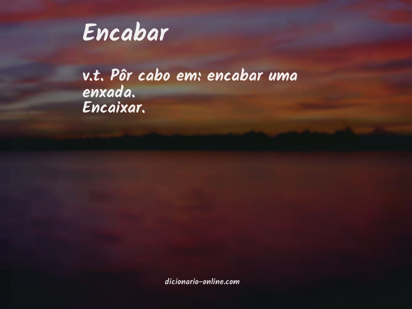 Significado de encabar