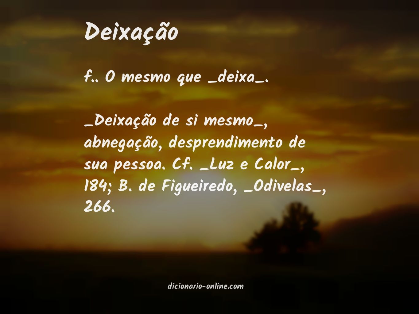 Significado de deixação