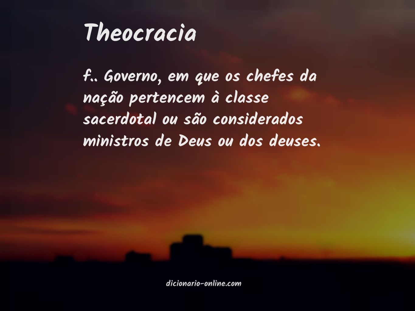 Significado de theocracia