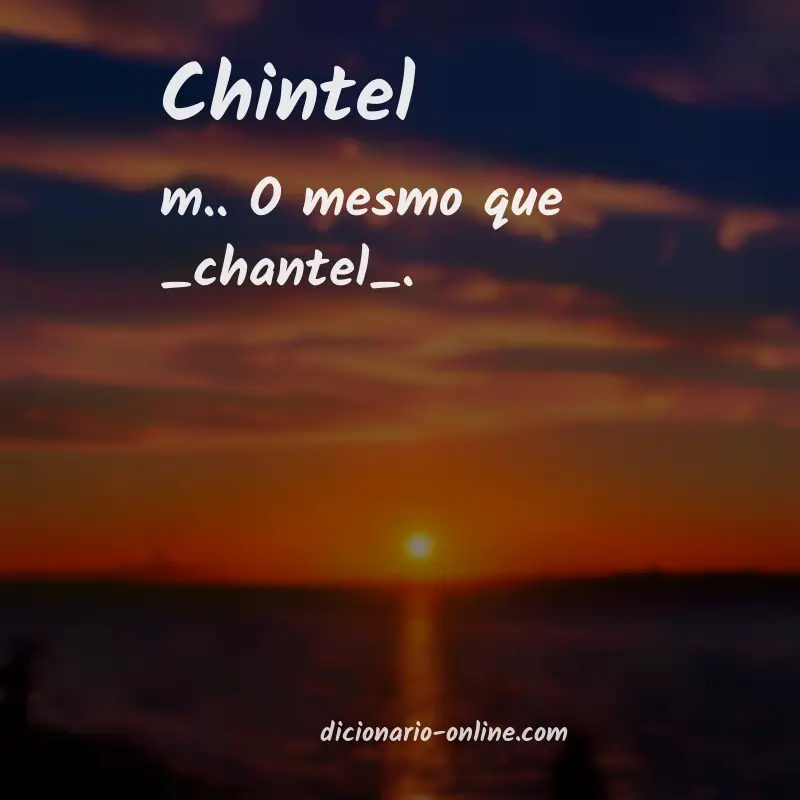 Significado de chintel
