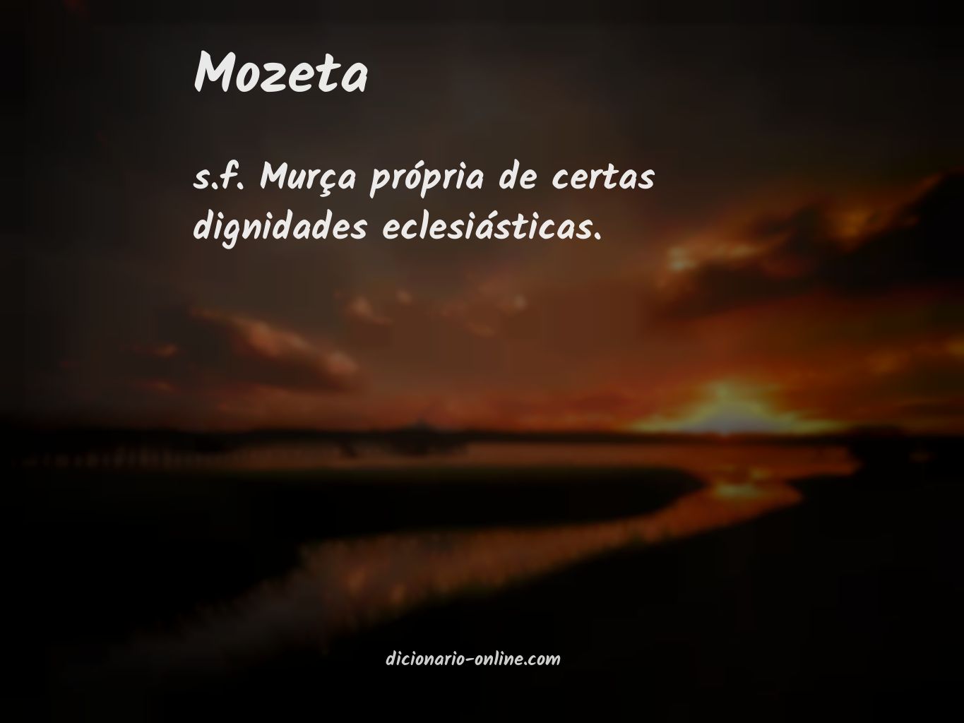 Significado de mozeta