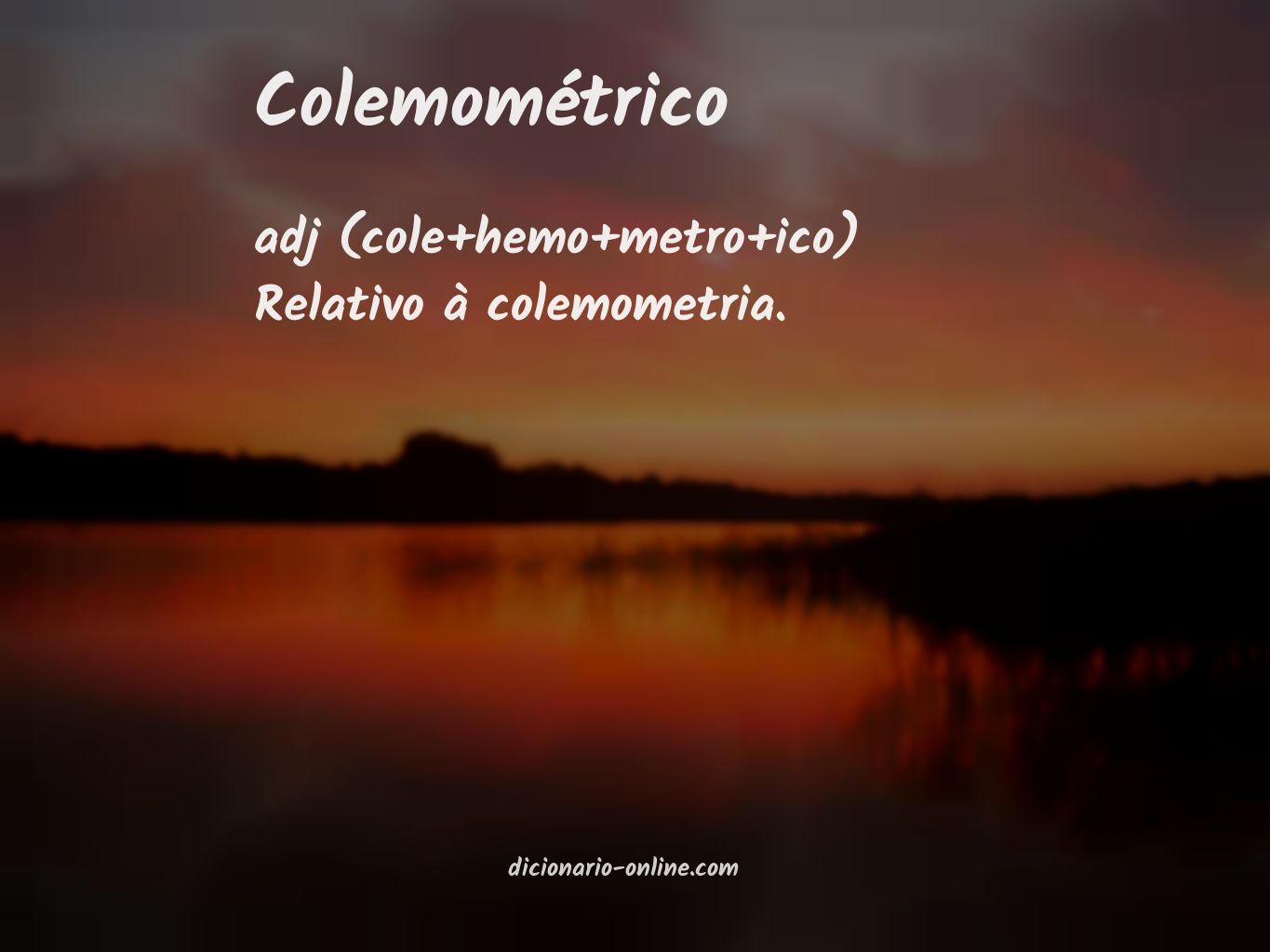 Significado de colemométrico