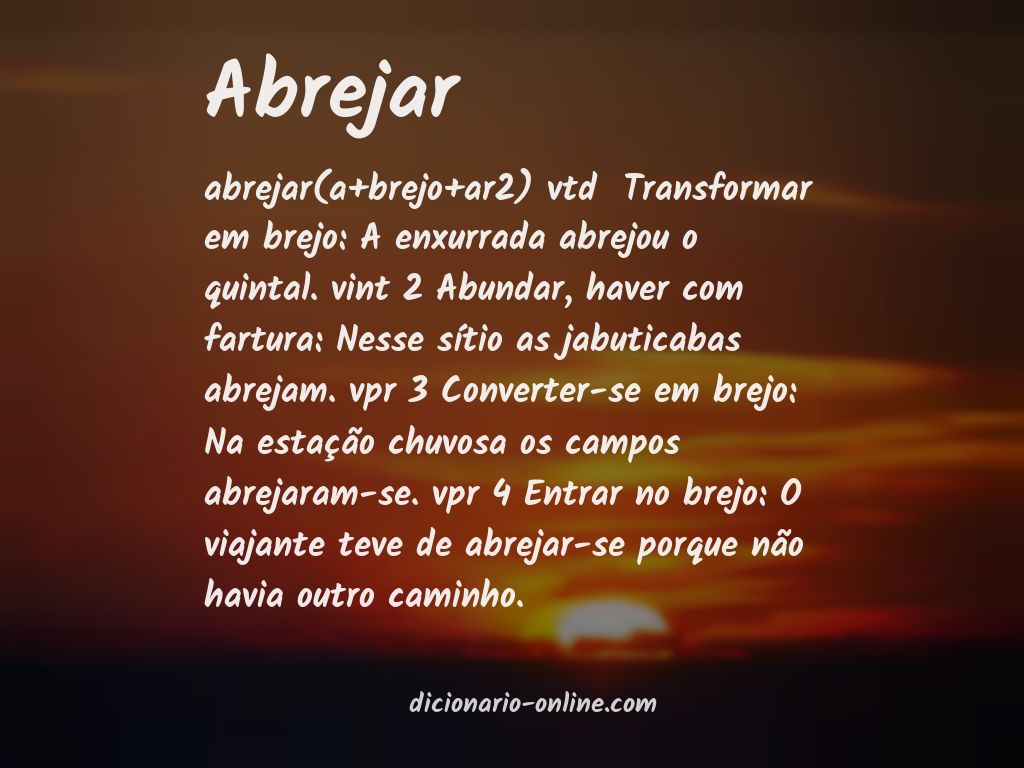 Significado de abrejar