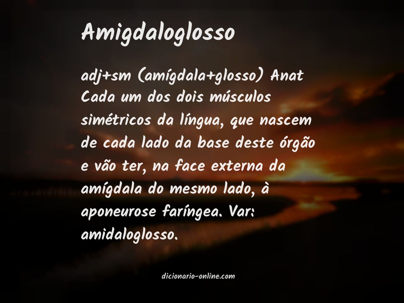 Significado de amigdaloglosso