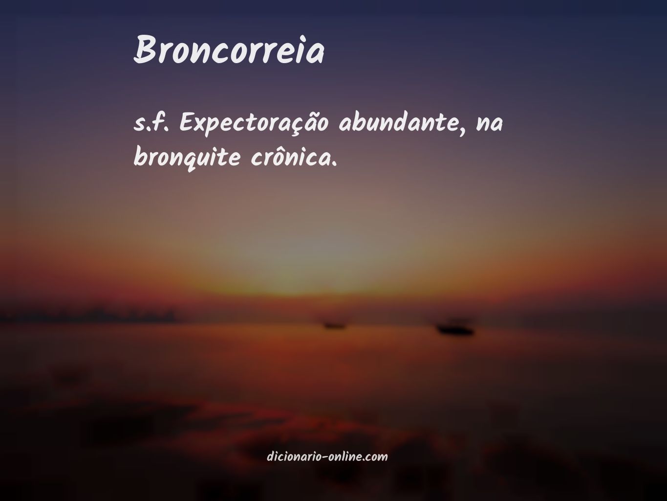 Significado de broncorreia