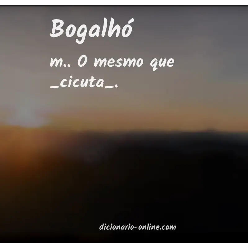 Significado de bogalhó