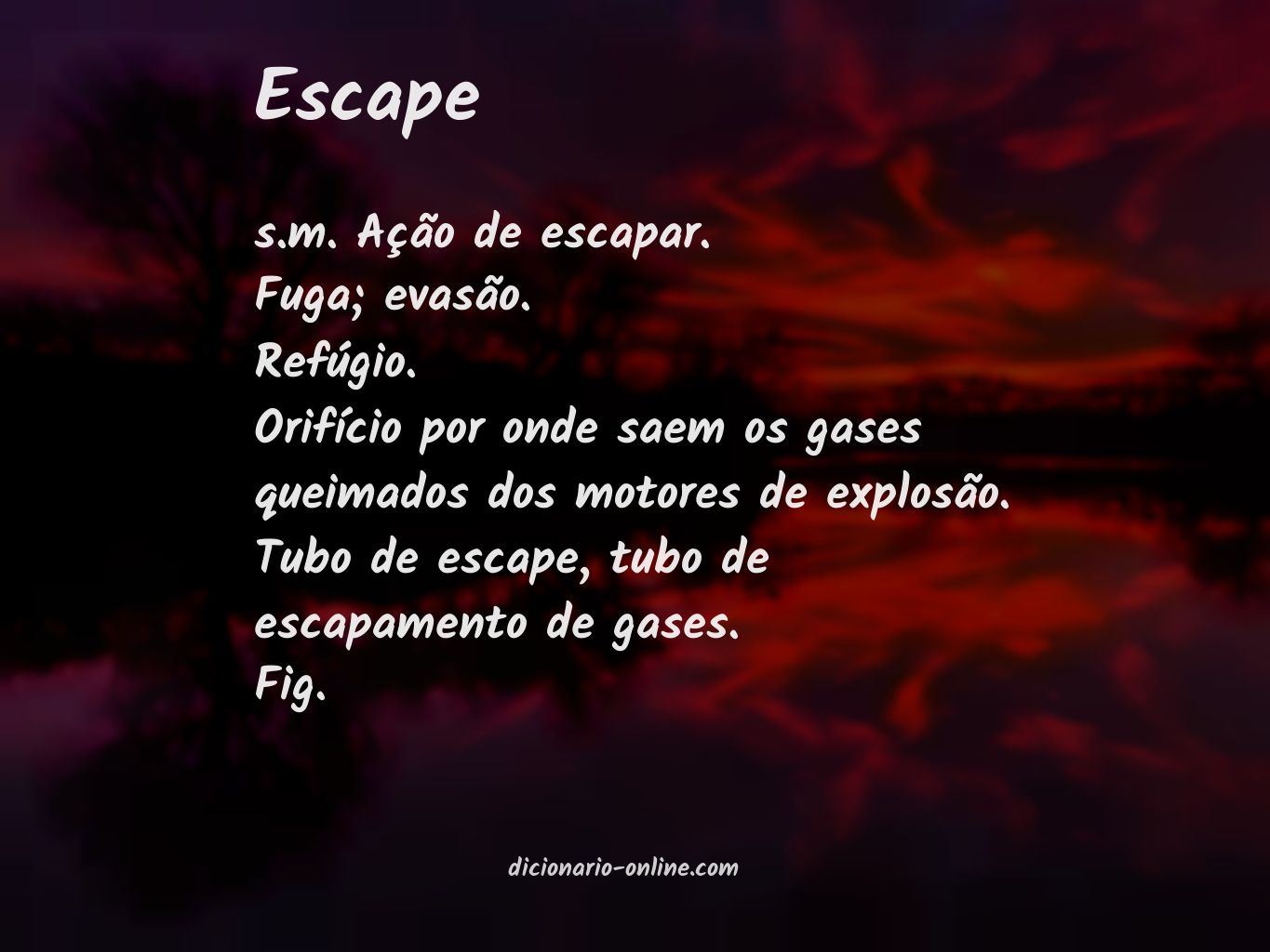 Significado de escape