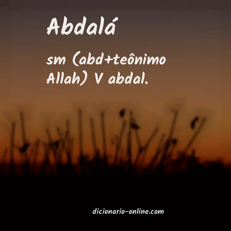 Significado de abdalá