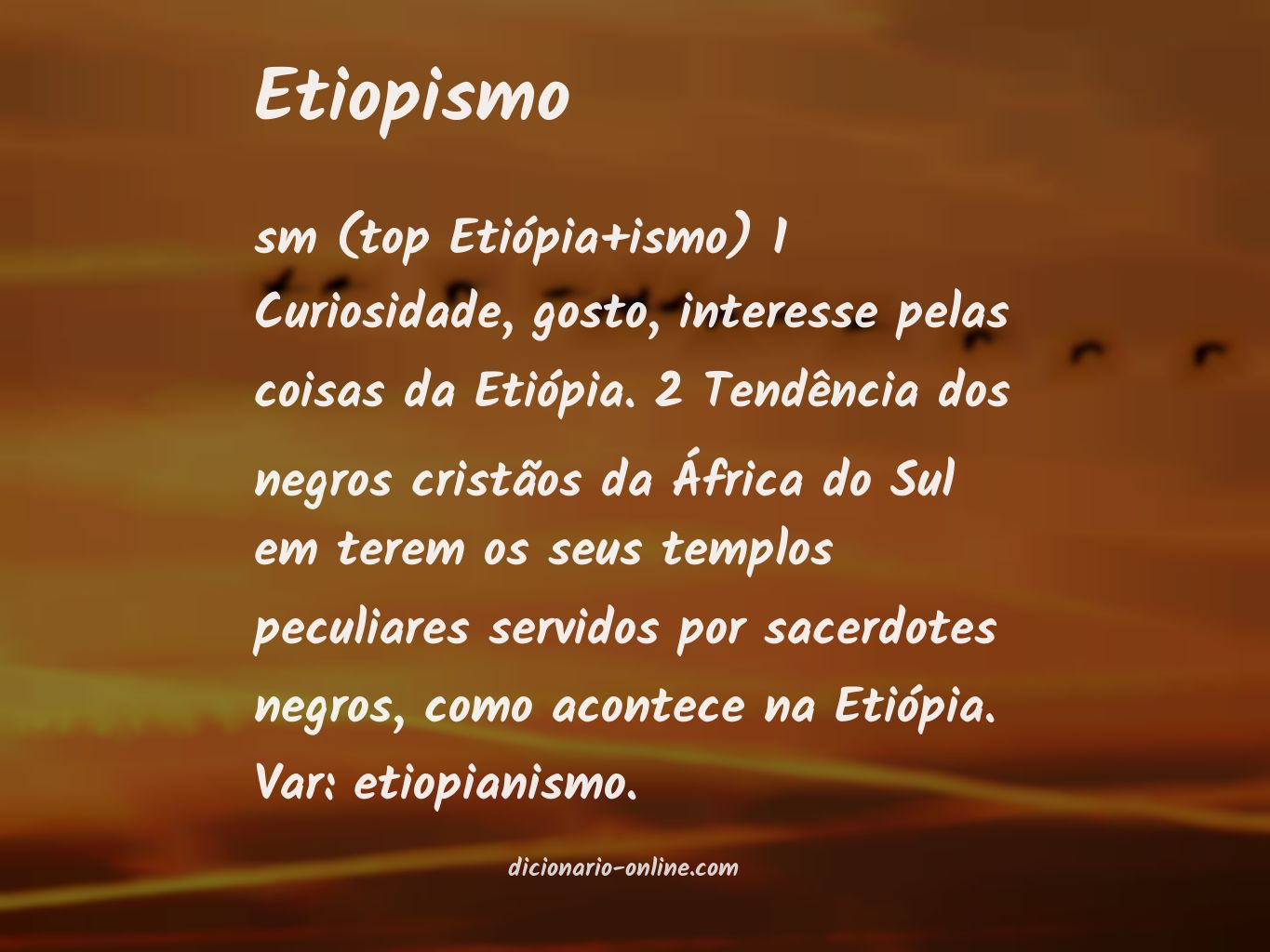 Significado de etiopismo