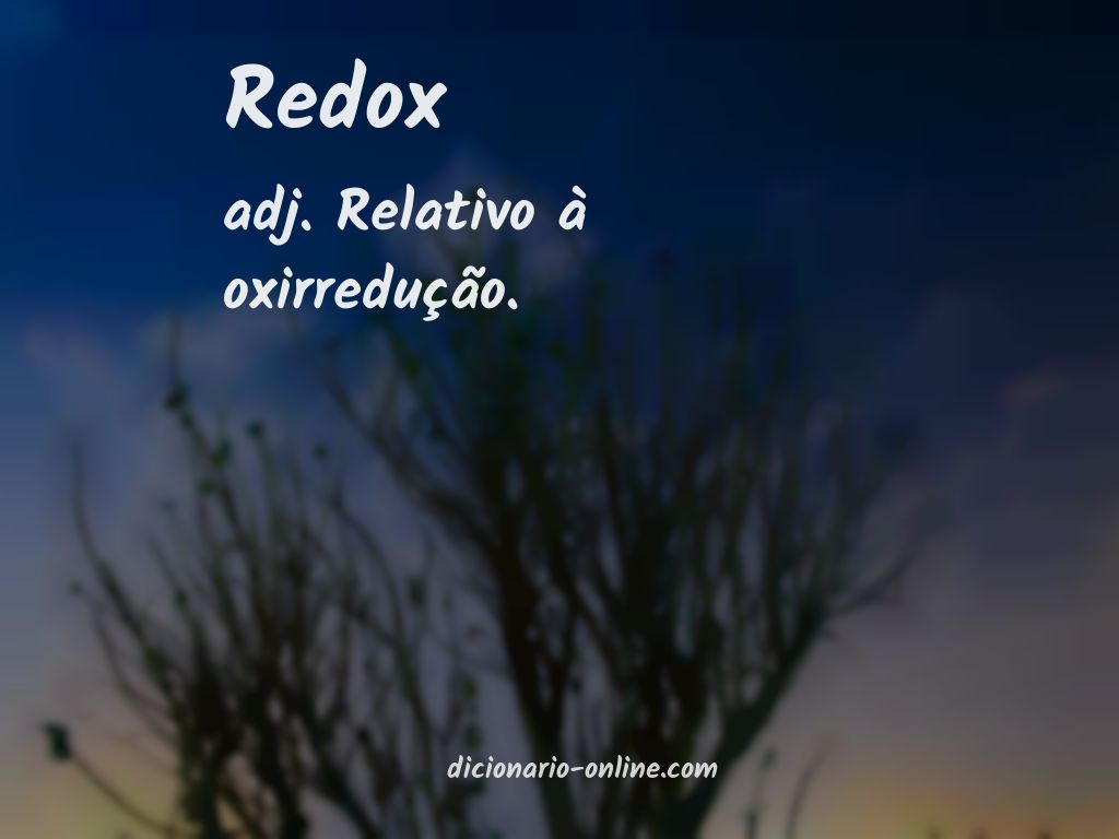 Significado de redox