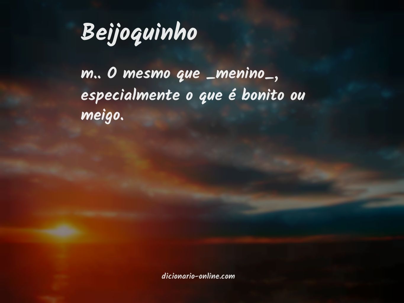 Significado de beijoquinho