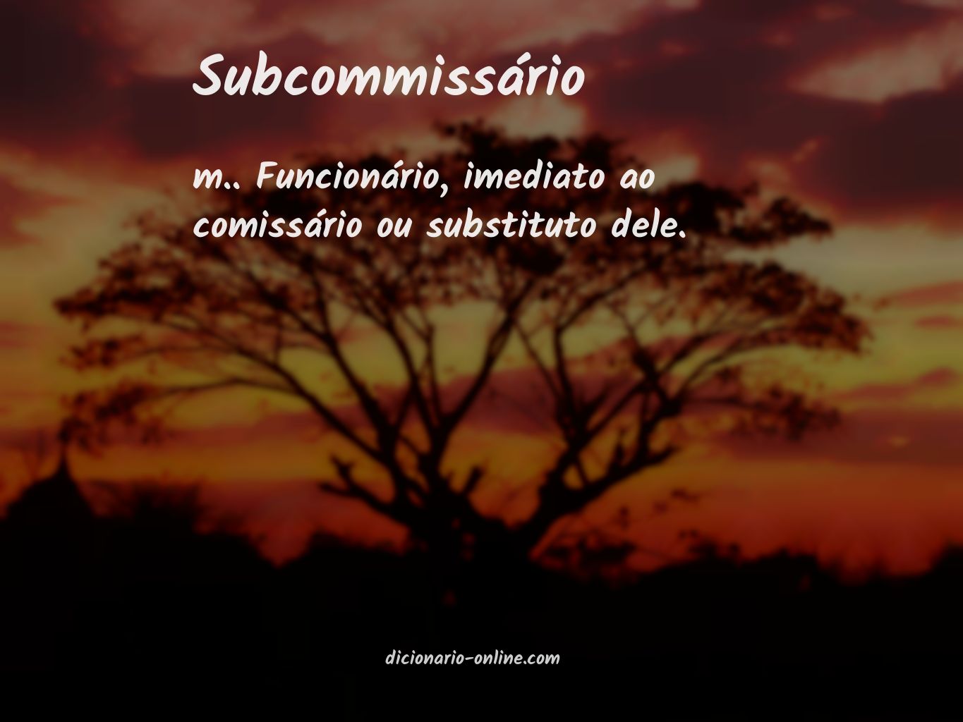 Significado de subcommissário