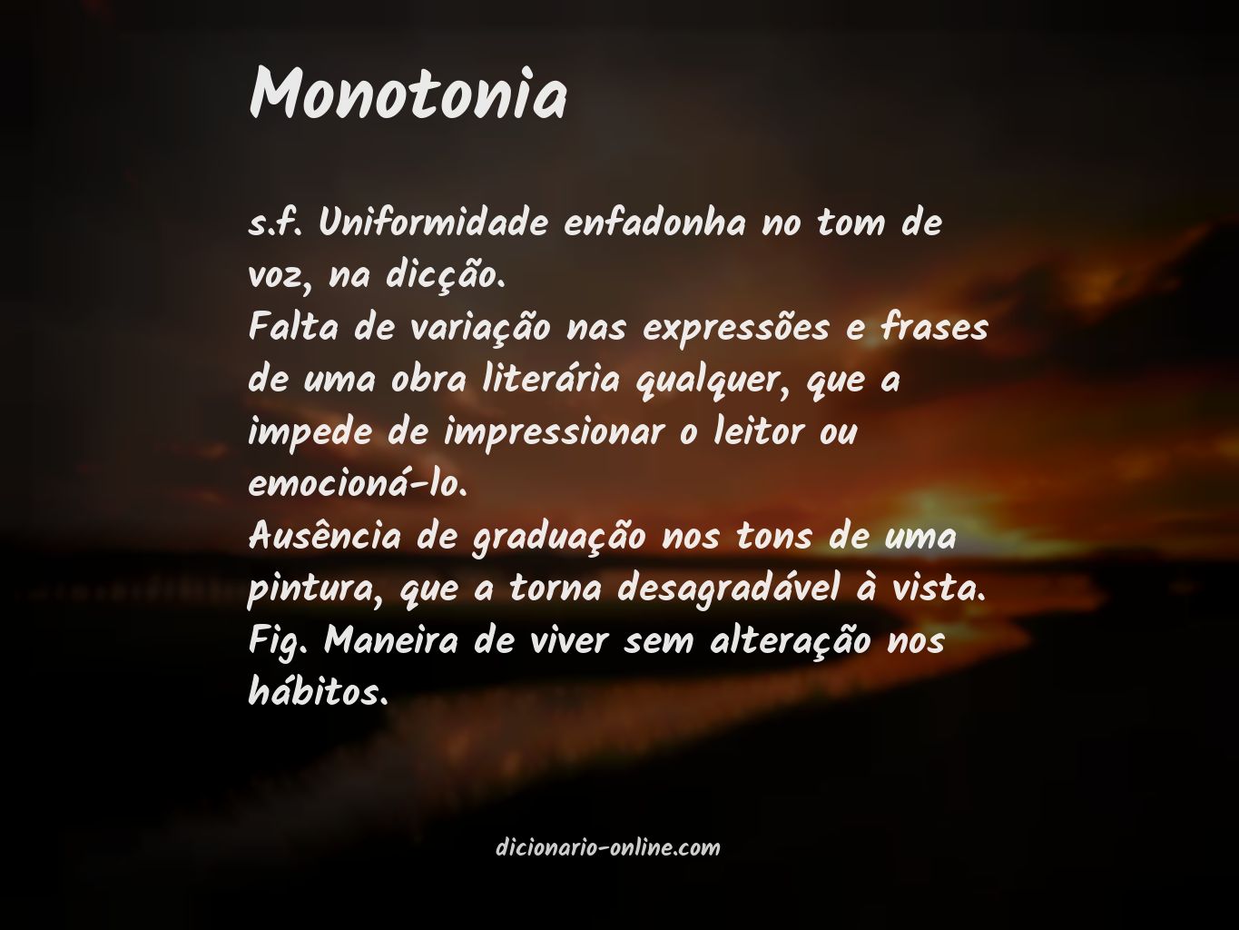 Significado de monotonia