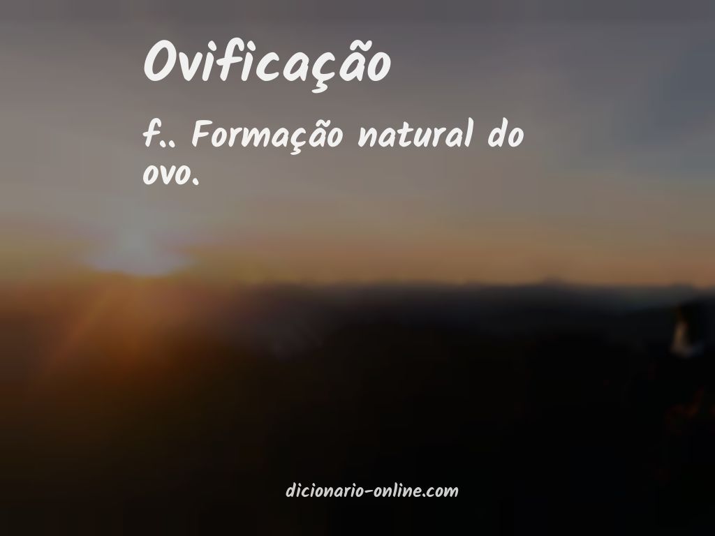 Significado de ovificação