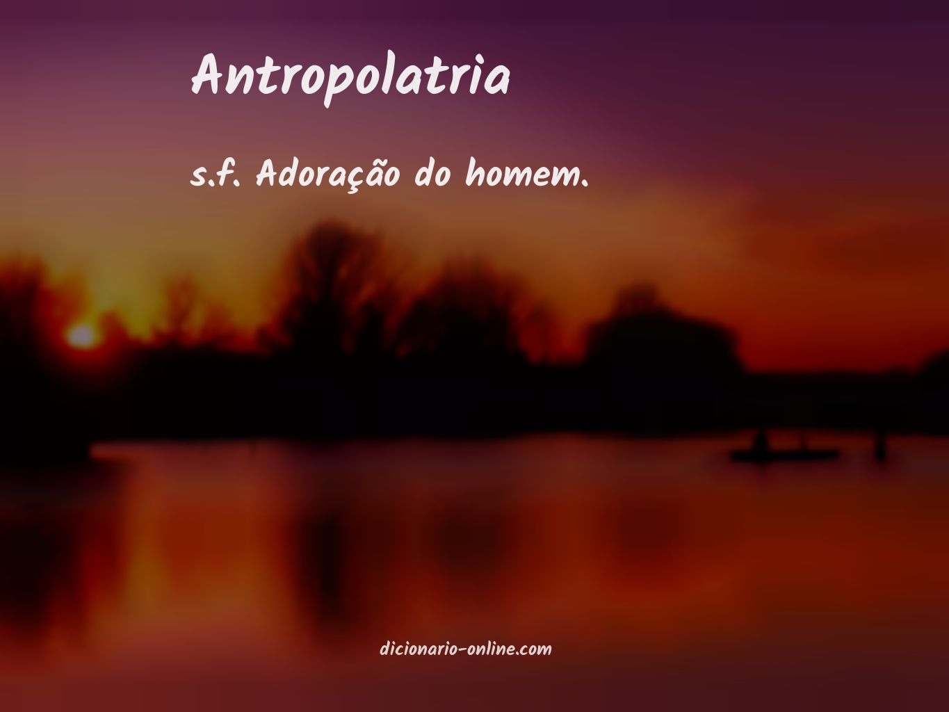 Significado de antropolatria