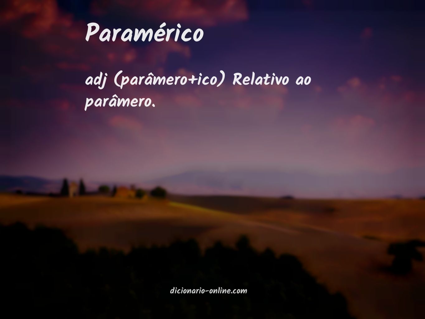 Significado de paramérico