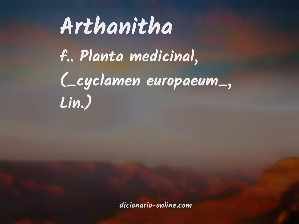 Significado de arthanitha