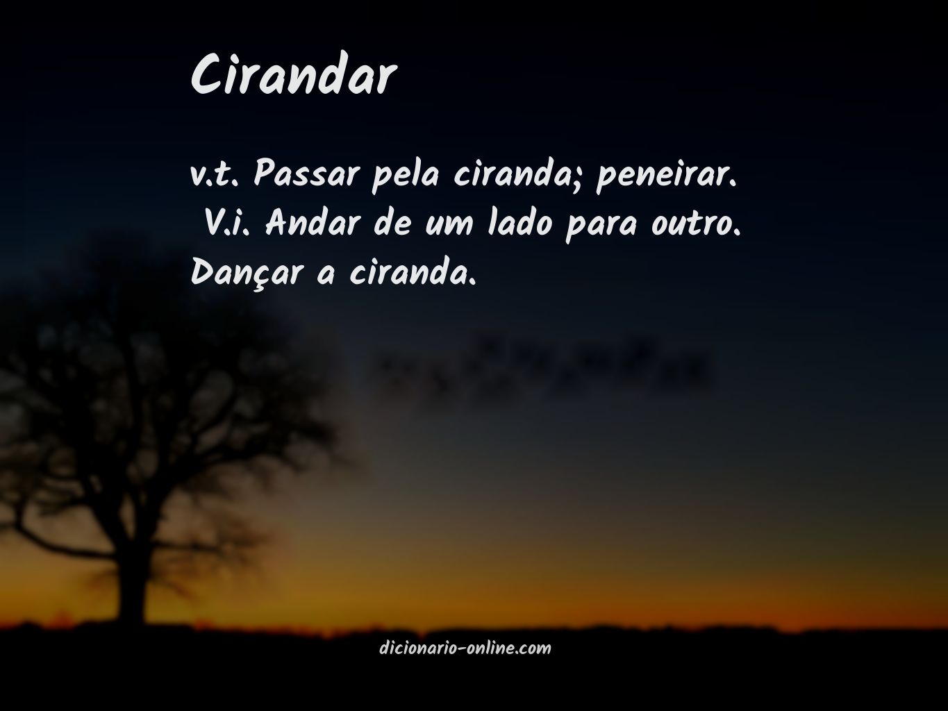 Significado de cirandar