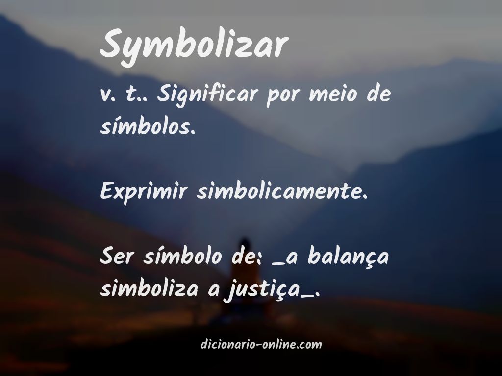 Significado de symbolizar