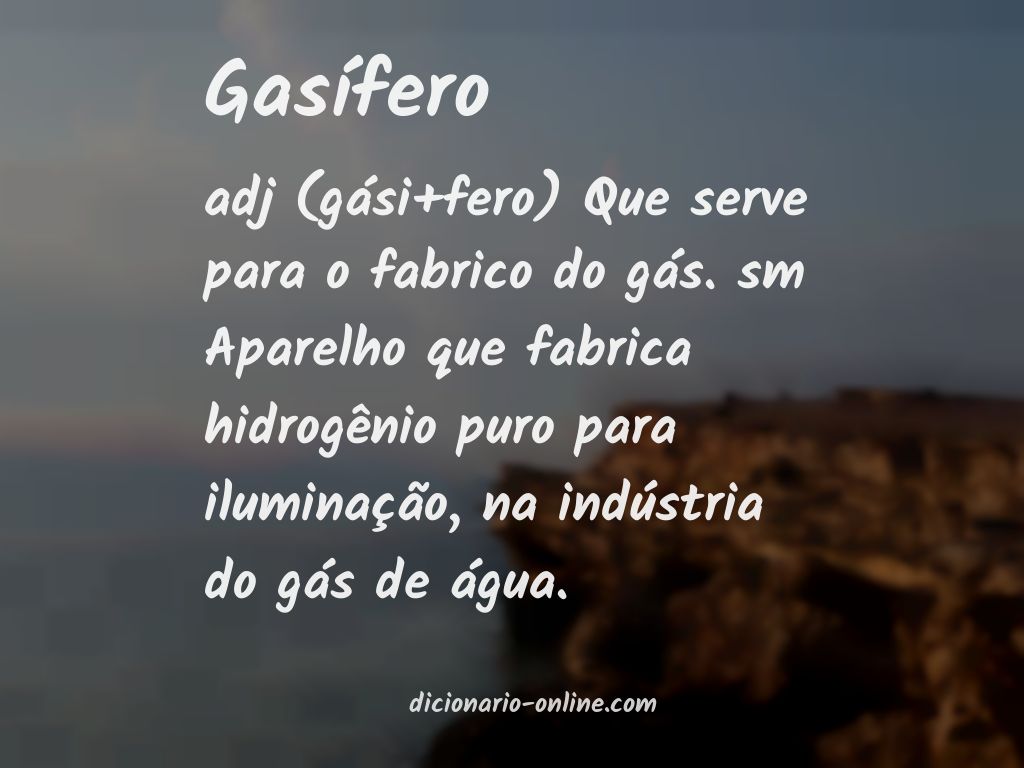 Significado de gasífero