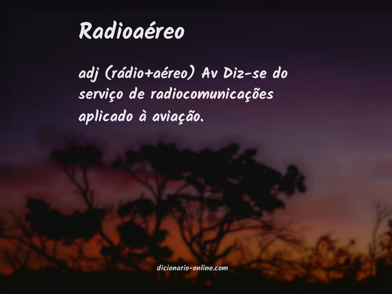 Significado de radioaéreo