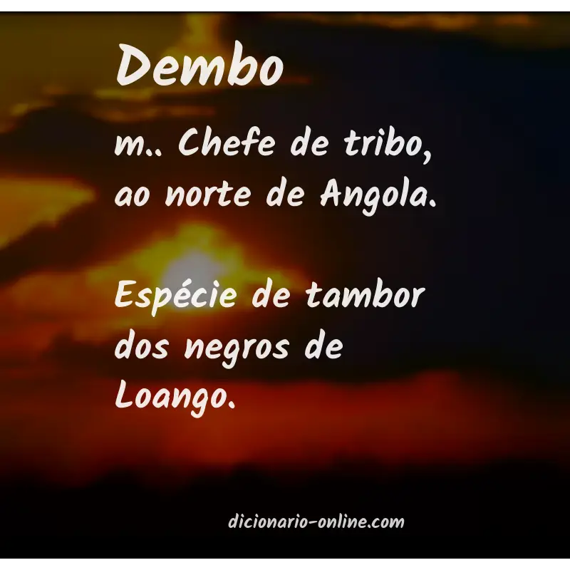 Significado de dembo