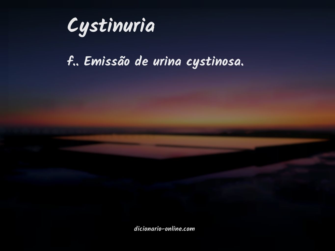 Significado de cystinuria