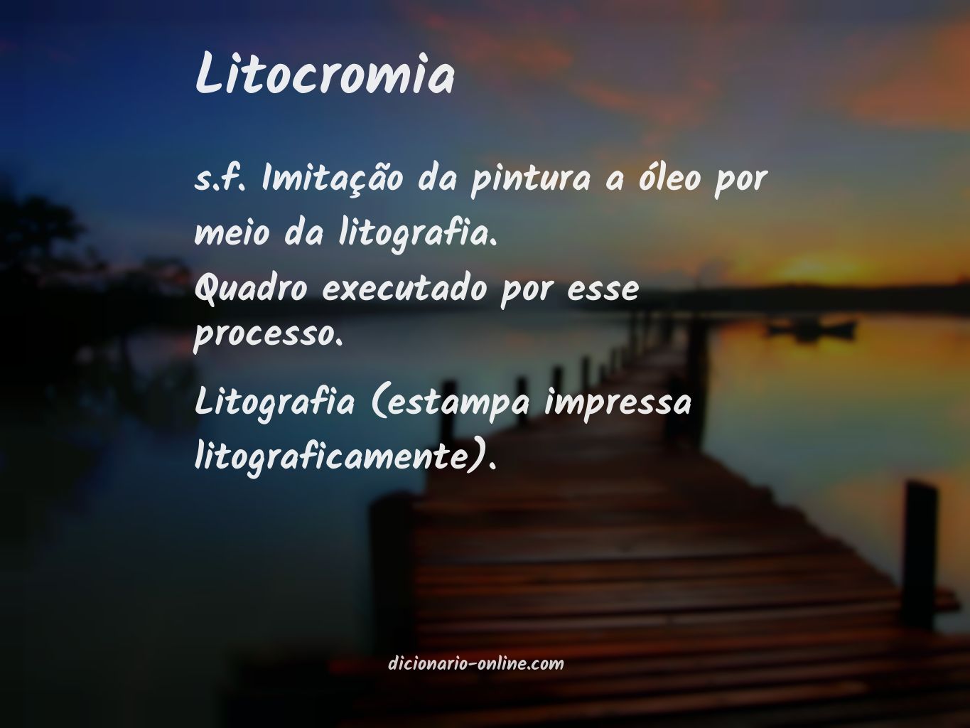 Significado de litocromia