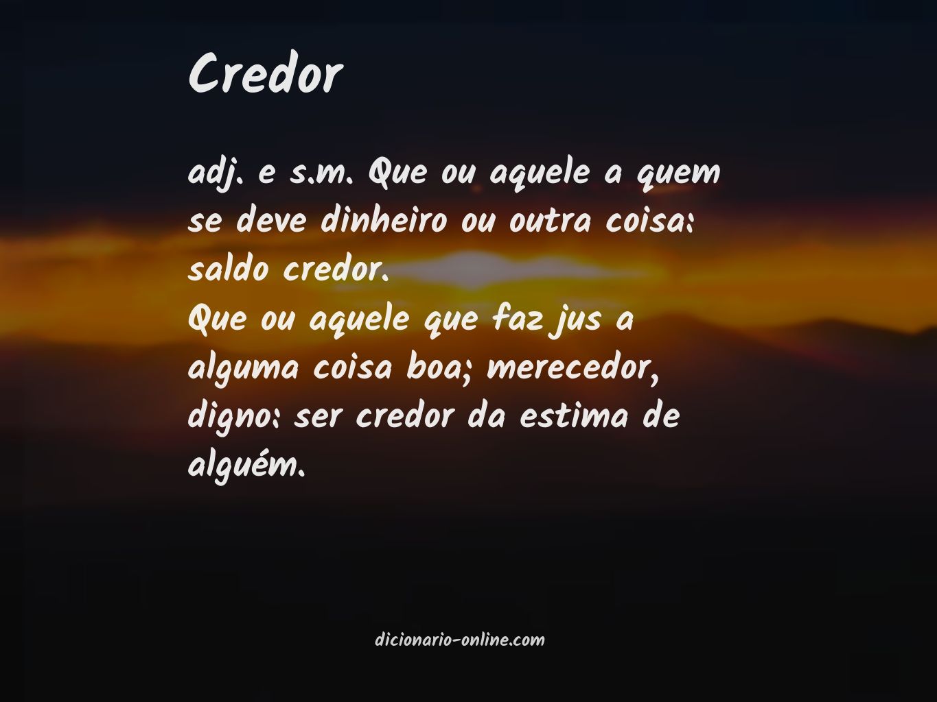 Significado de credor