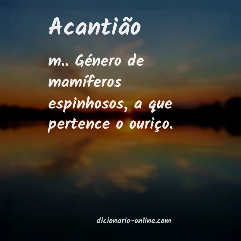 Significado de acantião