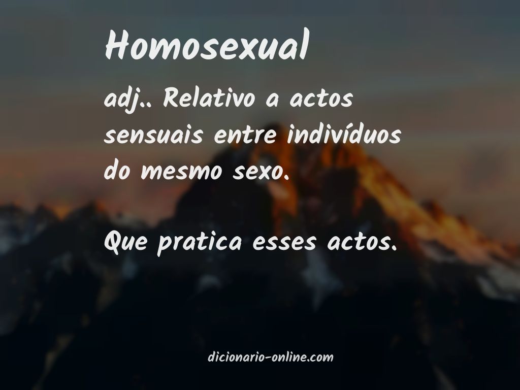 Significado de homosexual