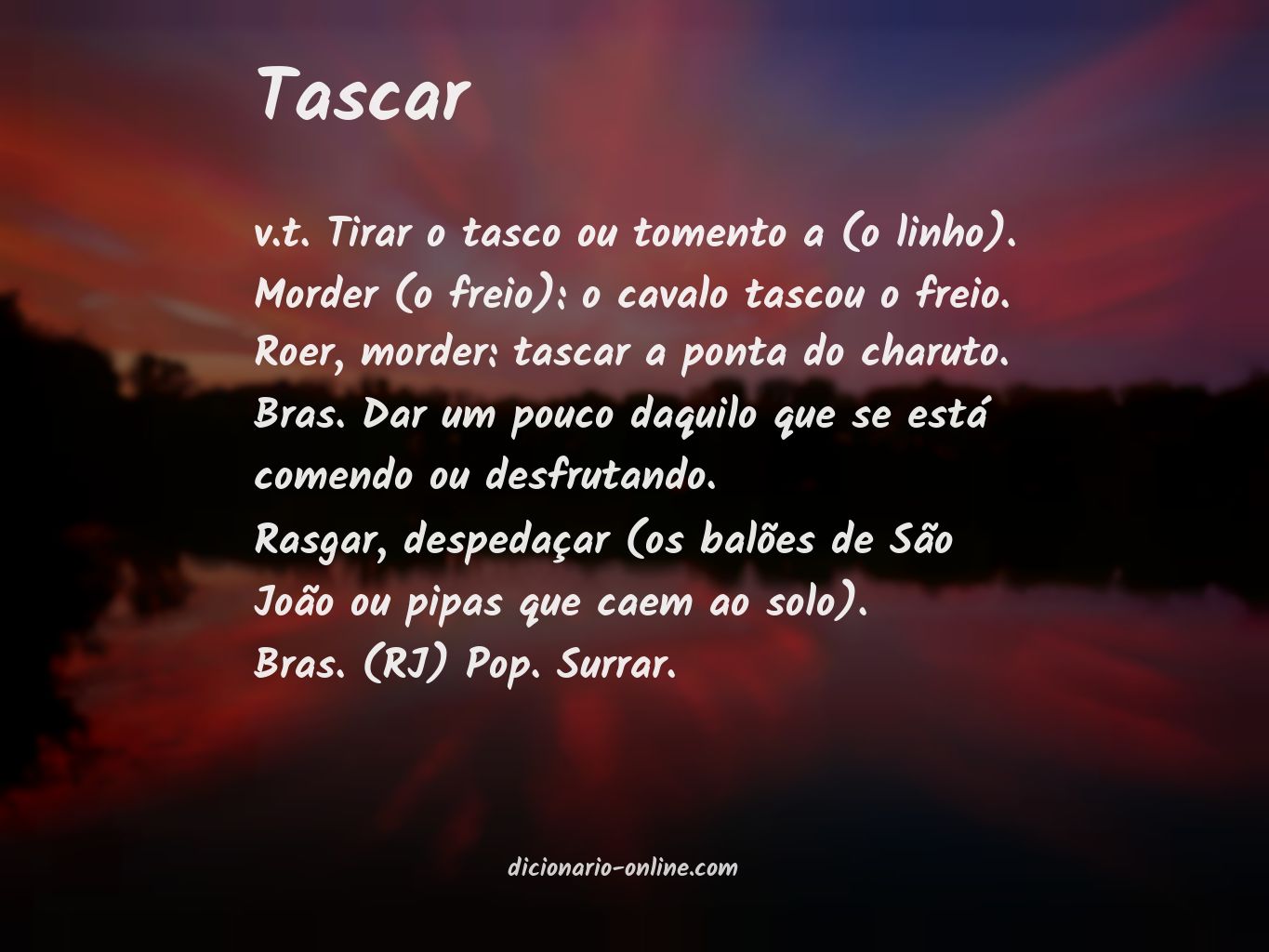 Significado de tascar