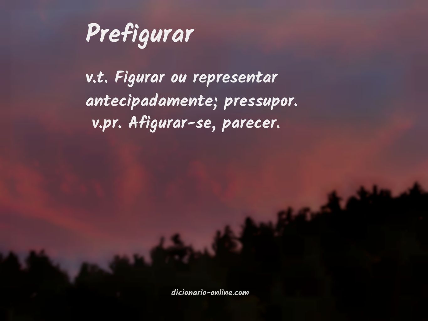 Significado de prefigurar