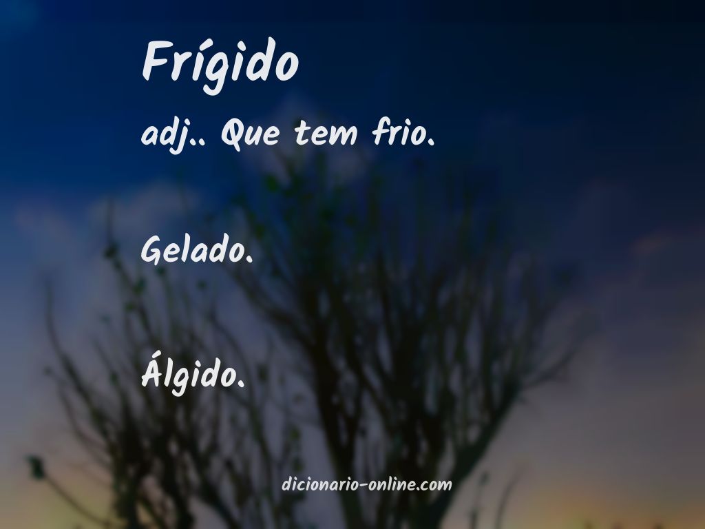 Significado de frígido