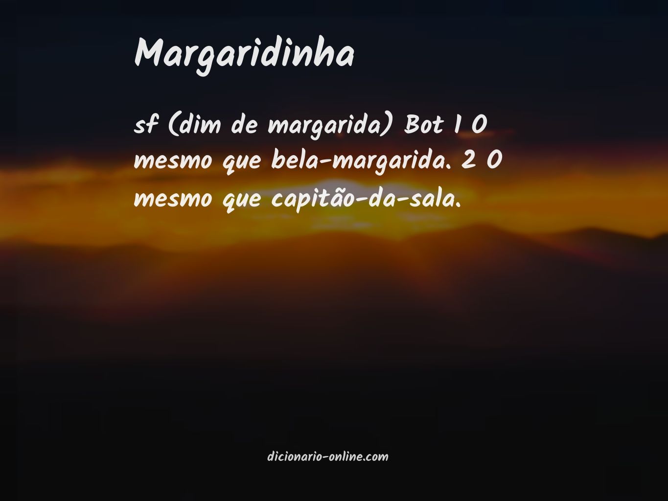 Significado de margaridinha