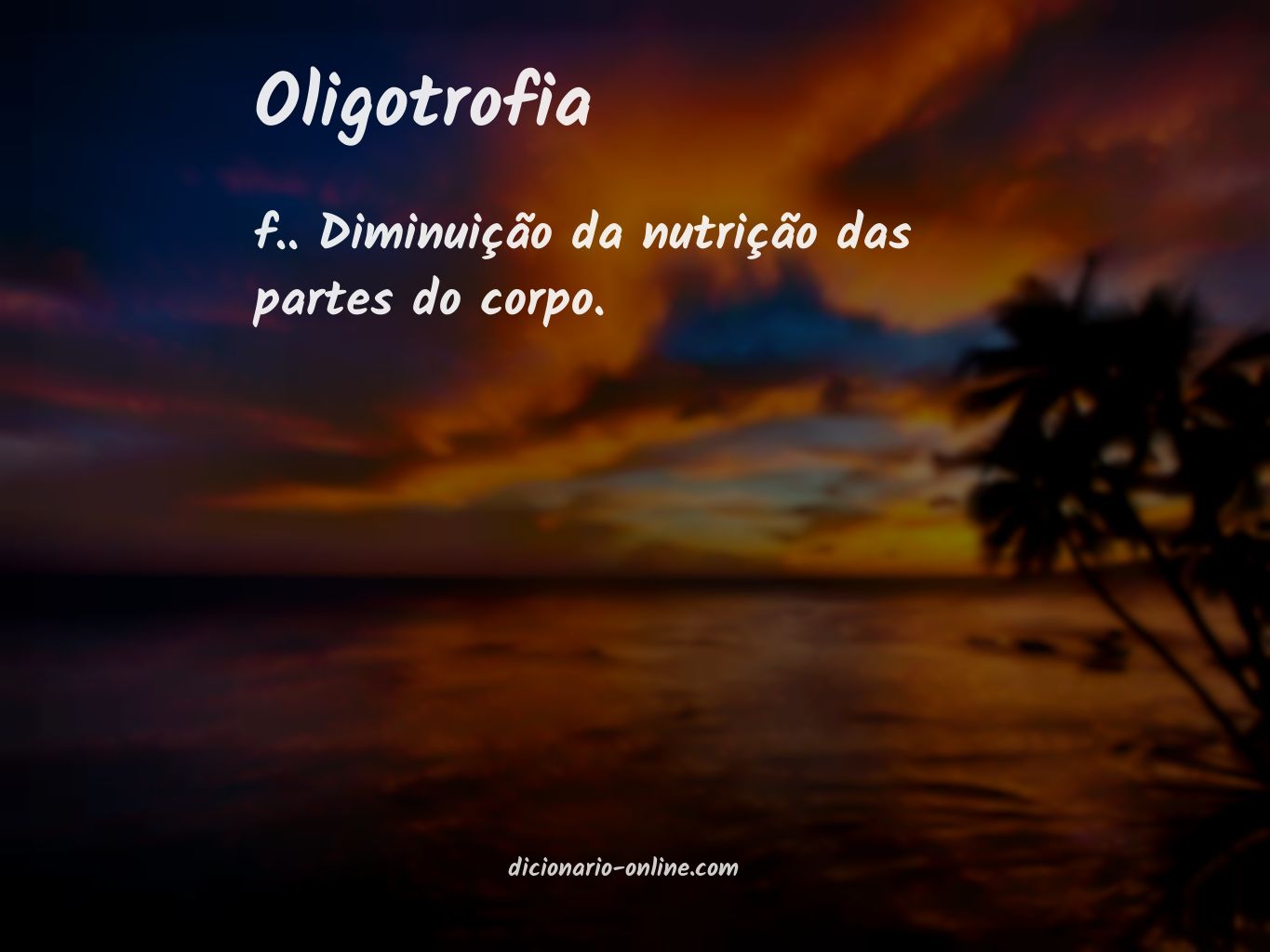 Significado de oligotrofia