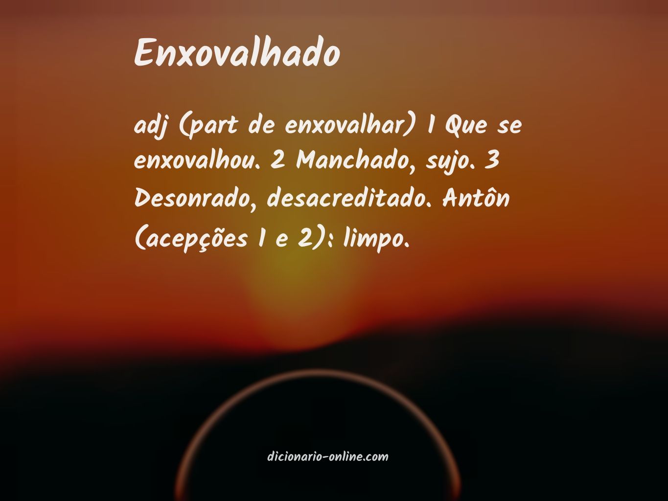 Significado de enxovalhado